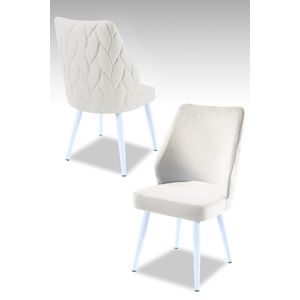 Pufi - Set bijelih stolica (4 komada)