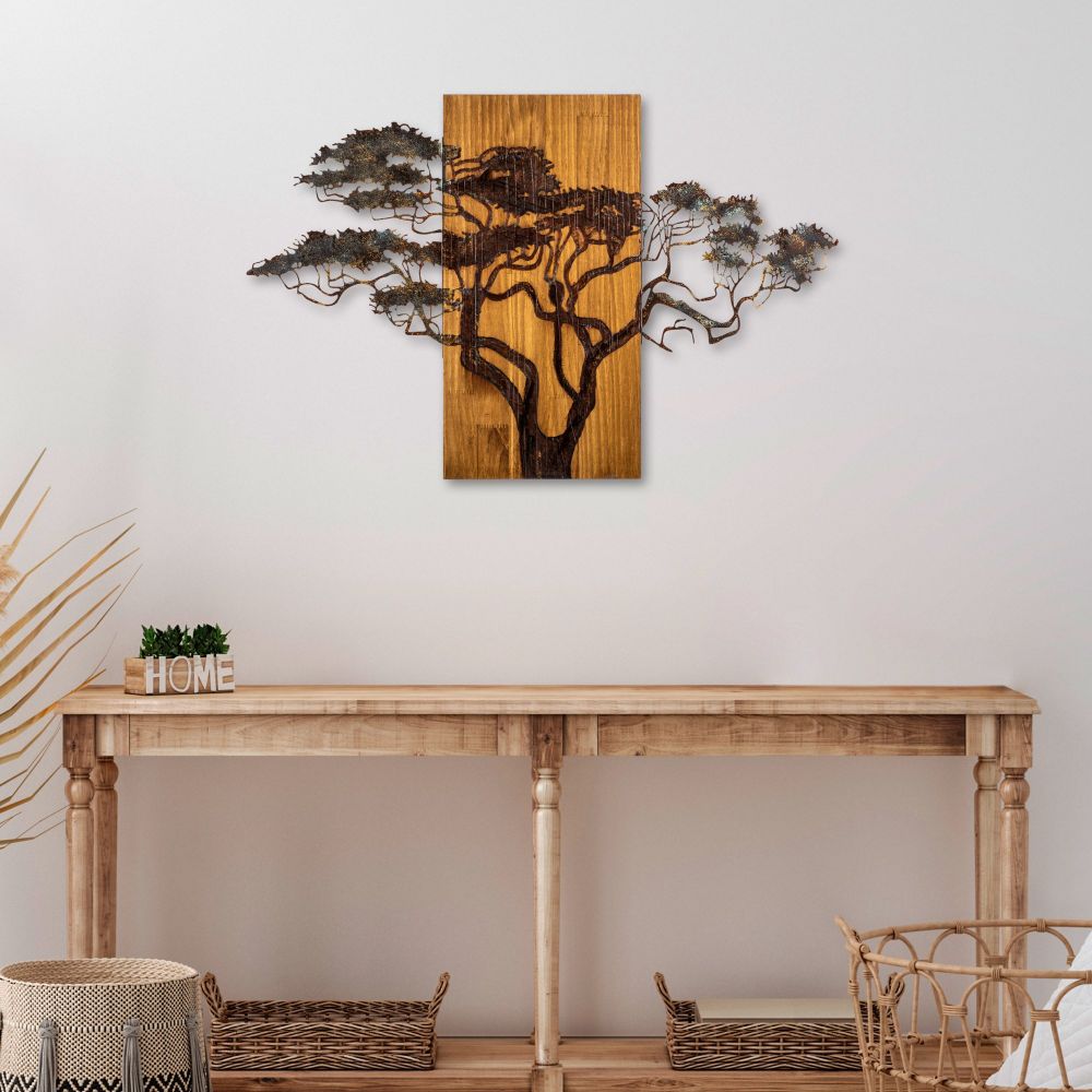 Decorative wooden wall accessory Acacia Tree - 387-A, colour: multicolor slika 3