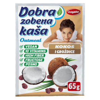 Dobra zobena kaša 65g kokos - grožđice     