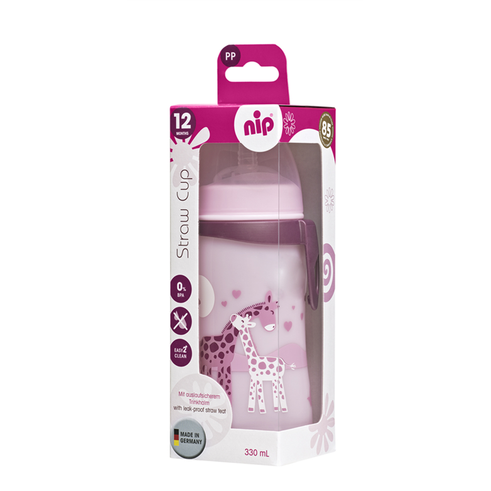 Nip Flašica za piće Straw Cup 330ml, Girl slika 5