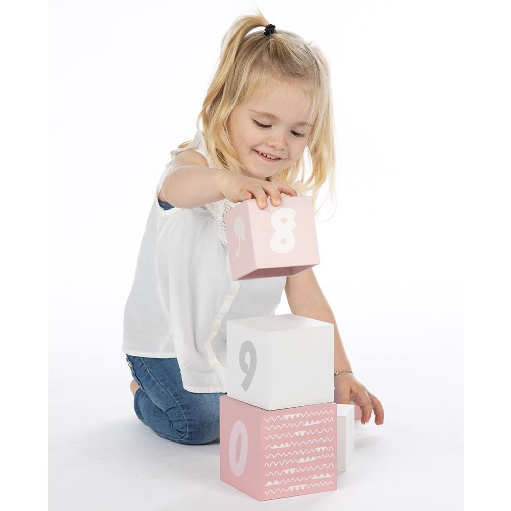 Label Label Drvene kocke za slaganje, Pink slika 5