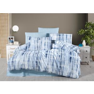 L'essential Maison Ocean Blue Beli Set za Pokrivač za Jednostruki Krevet