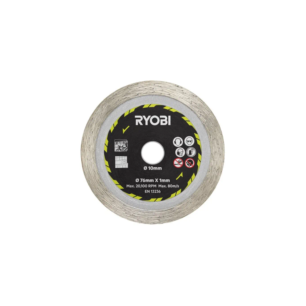 Ryobi - 3-dijelni set reznih diskova za kružnu pilu 76 mm RAKCOT03 za RCT18C-0 slika 3