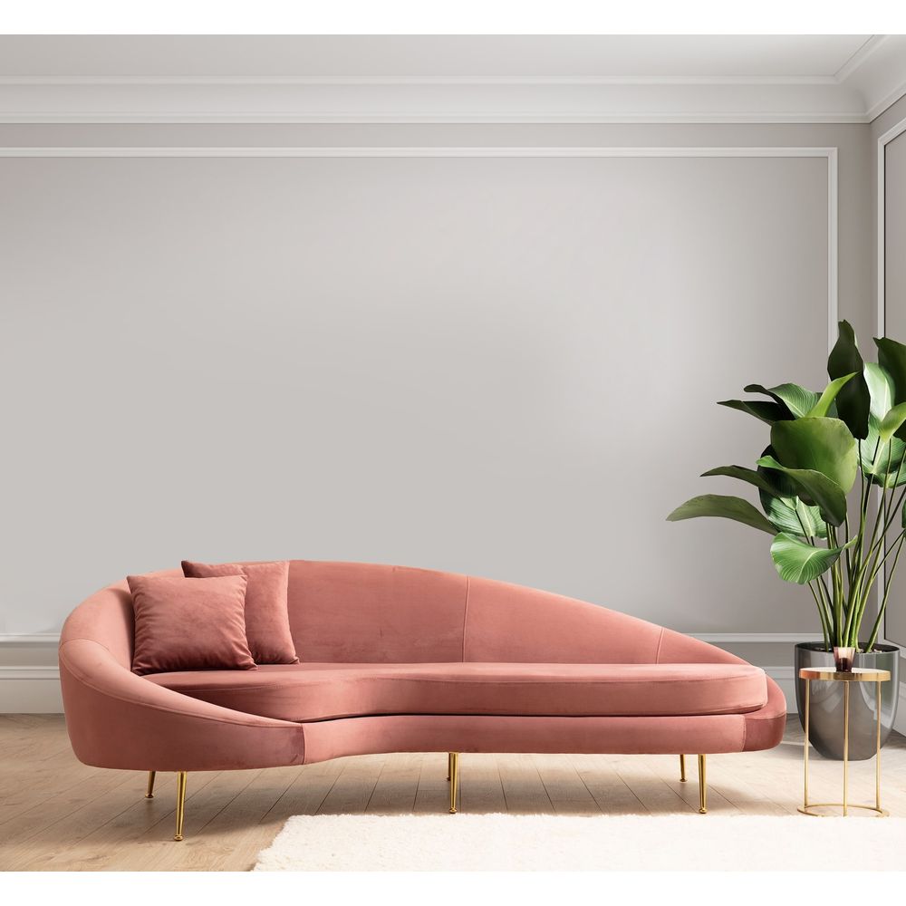 Eses Left - Pink Pink Sofa sa 3 Sjedala slika 1
