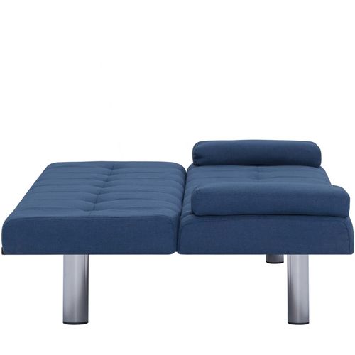 Kauč na razvlačenje od poliestera s 2 jastuka plavi slika 33
