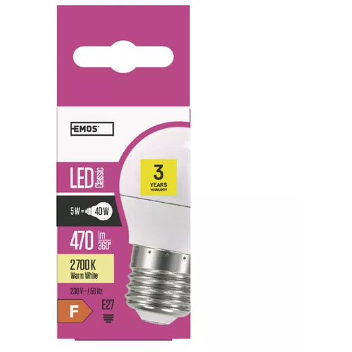 Emos LED sijalica Classic Mini Globe 6W E 27 WW ZQ1120 slika 1