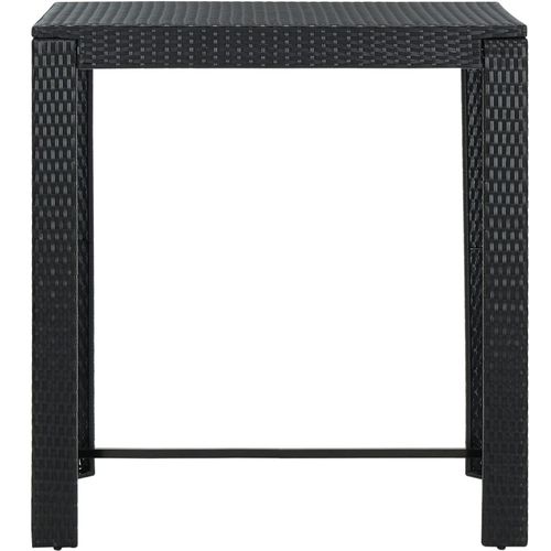 Vrtni barski stol crni 100 x 60,5 x 110,5 cm od poliratana slika 10
