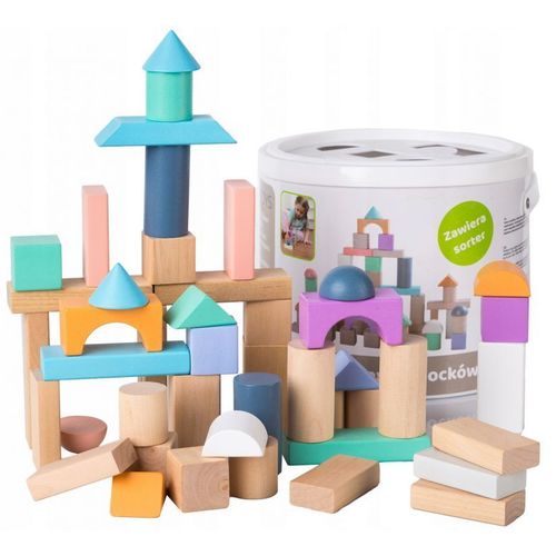 Eco Toys drvene kocke 100 kom + razvrstač slika 4