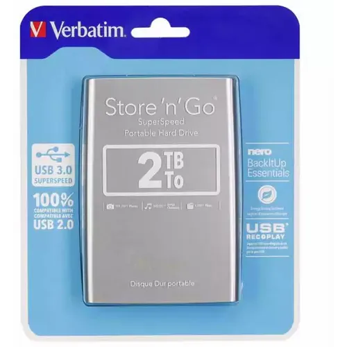 Eksterni hard disk 2TB Verbatim 53189 Silver slika 2