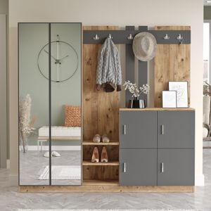 Garderober DD9 - AA Atlantic Pine u Antracit Boji