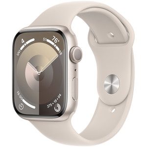 Apple Watch S9 GPS 45mm Starlight Alu Case w Starlight Sport Band - M/L