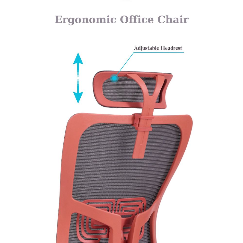 Office chair Lumbar 126 - Salmon colour slika 9