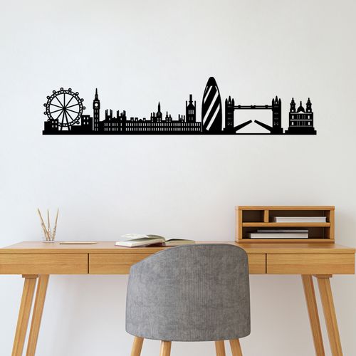 Wallity Metalna zidna dekoracija, London Skyline slika 2
