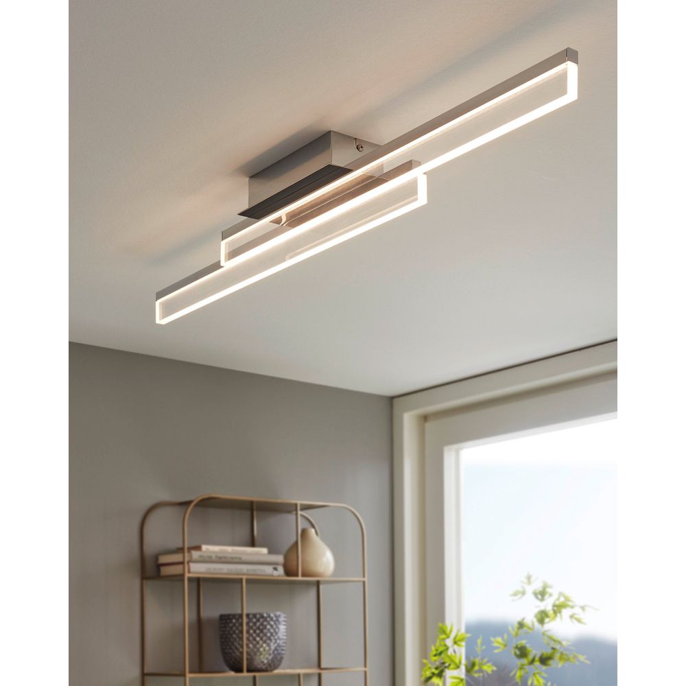 Eglo Palmital Stropna/Zidna LED Lampa, 2x10W, 2x1300lm, IP44, Krom/Prozirna slika 6