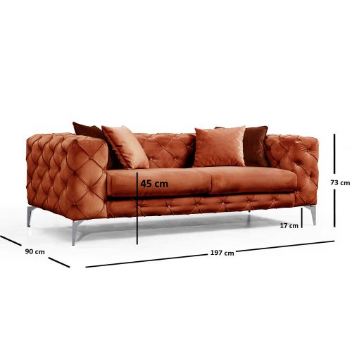 Atelier Del Sofa Dvosjed, naranča, Como - Orange slika 4