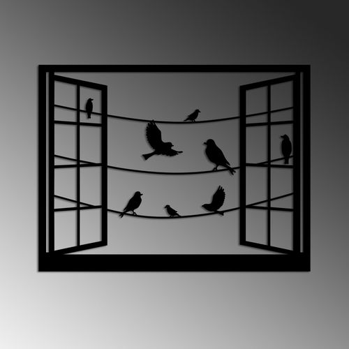 Wallity Metalna zidna dekoracija, Birds in Front Of The Window - 1 slika 4