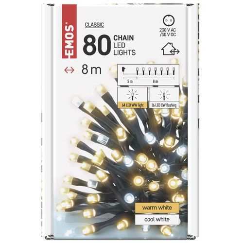 Emos LED svetlosni lanac 80 LED treperuci 8m MTG-D4AN01 slika 5