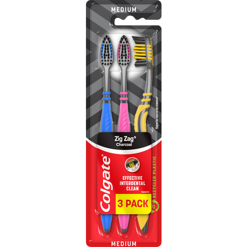 Colgate četkica za zube Zig Zag Charcoal 3pack slika 1