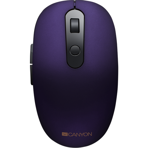 CANYON MW-9 2 in 1 Wireless optical mouse with 6 buttons, DPI 800/1000/1200/1500, 2 mode(BT/ 2.4GHz), Battery AA*1pcs, Violet, silent switch for right/left keys, 65.4*112.25*32.3mm, 0.092kg slika 1