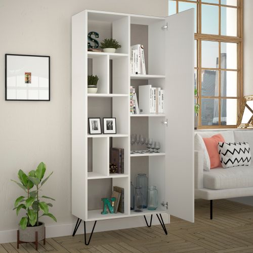 Woody Fashion Polica za knjige, Bijela boja, Jedda Bookcase - White slika 2