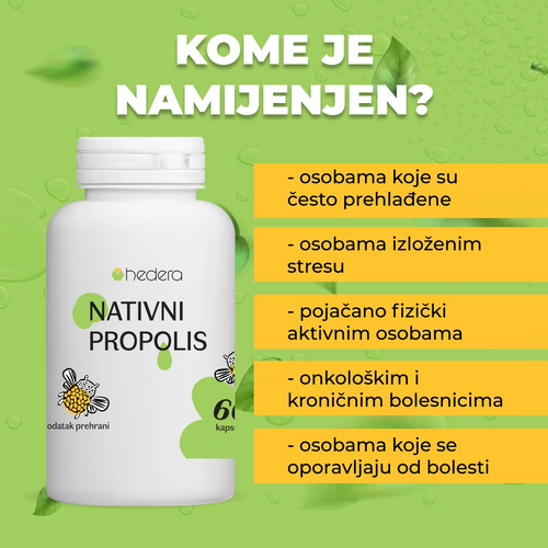 Hedera Nativni Propolis, 100% prirodno rješenje za jači imunitet, 120 kapsula slika 2