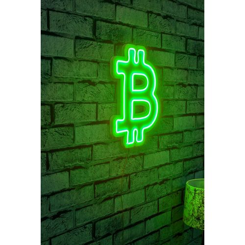 Wallity Ukrasna plastična LED rasvjeta, Bitcoin - Green slika 1