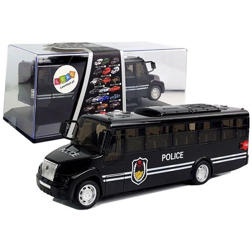 Policijski autobus sa svjetlosnim i zvučnim efektima crni slika 1