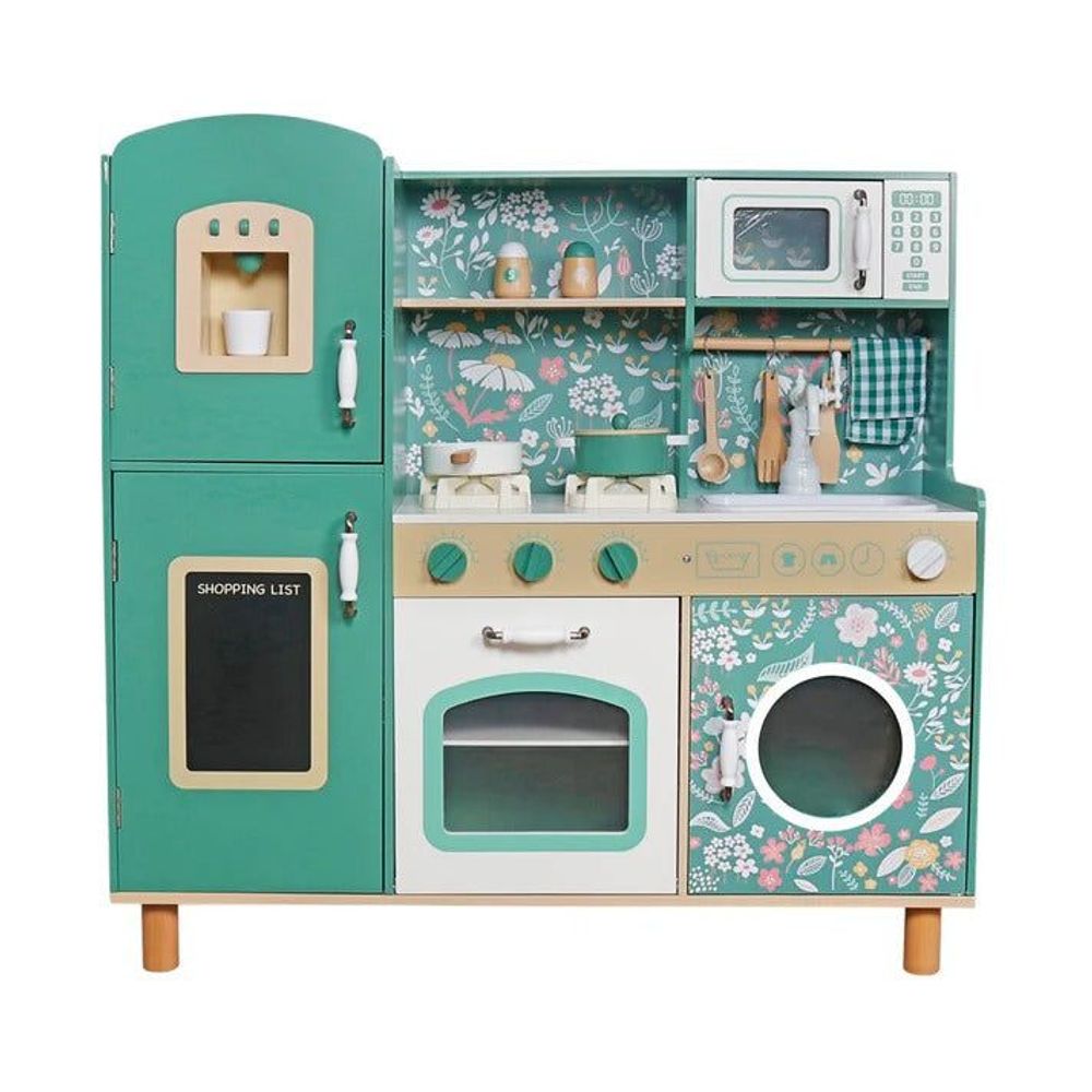 Kinder Home Drvena dječija kuhinja sa dodacima Vintage, Green slika 2