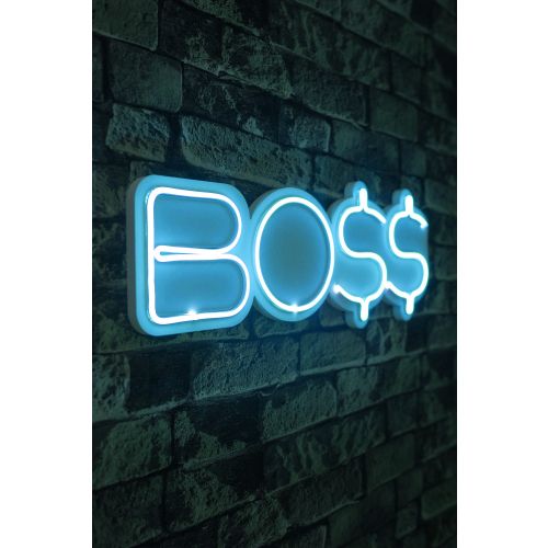 Wallity Ukrasna plastična LED rasvjeta, BOSS - Blue slika 8