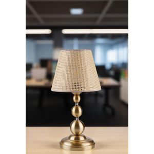 Opviq Stolna Lampa 502, Bež, Zlatna
