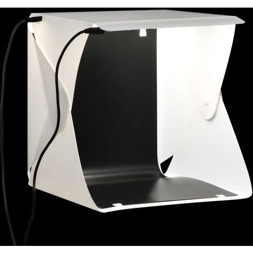 Sklopiva studijska LED rasvjetna kutija 23 x 25 x 25 cm bijela slika 9