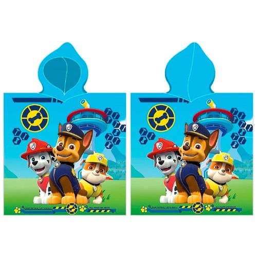 Paw Patrol cotton poncho towel slika 1