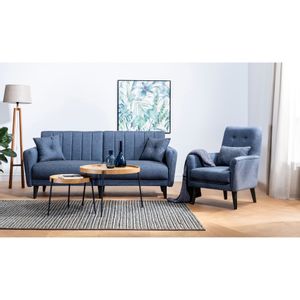 Atelier Del Sofa AQUA-TAKIM6-S 1048 Mornar Plavi Sofa-Bed Set