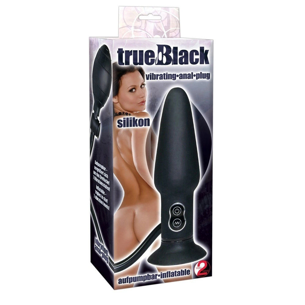 You2Toys True Black vibrirajući čep za guzu slika 1