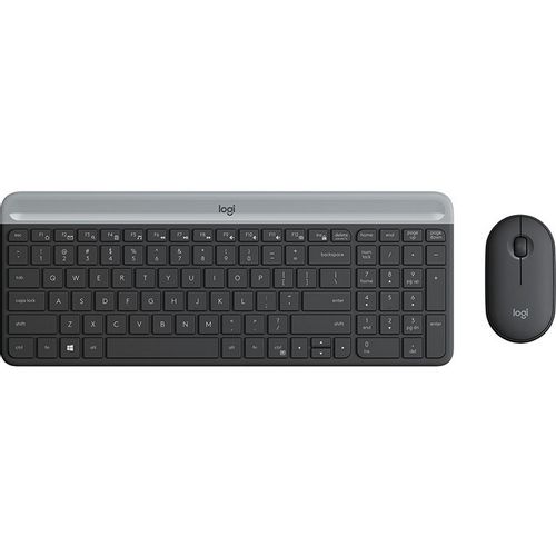 Bežični set tipkovnice i miša Logitech Slim MK470, grafitni slika 3