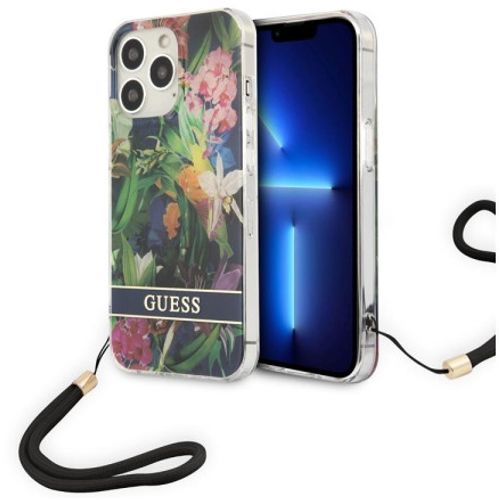 GUESS Futrola za iPhone 13 Pro Max Blue Flower Strap slika 3