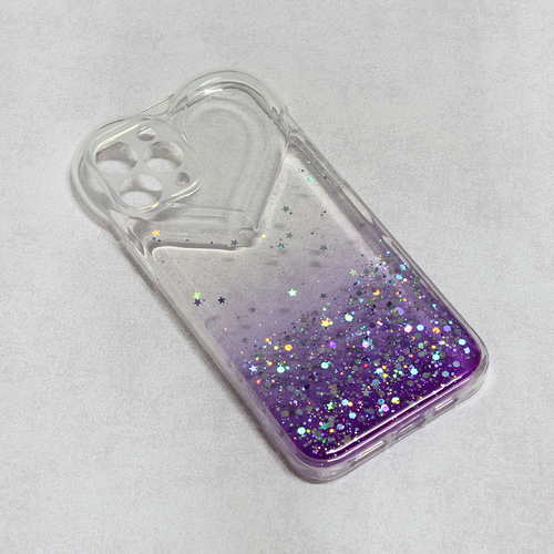 Maska Heart Glitter za iPhone 13 6.1 ljubicasta slika 1