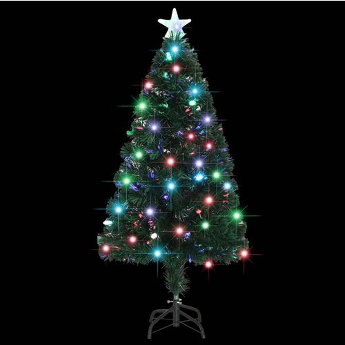 Umjetno božićno drvce sa stalkom LED 120 cm optička vlakna slika 2