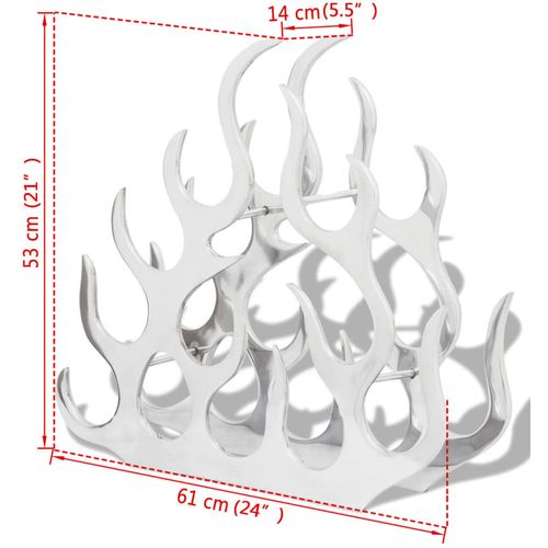 Stalak za Vino za 11 Boca Srebrni Aluminijski slika 24
