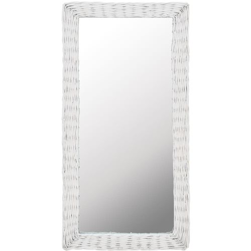 Pleteno ogledalo bijelo 50 x 100 cm slika 19