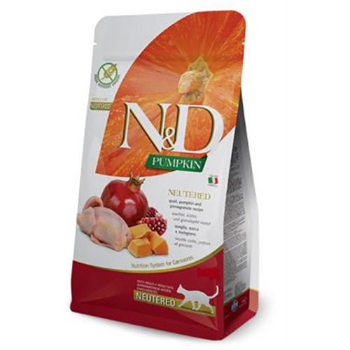 N&D Cat Pumpkin Neutered Prepelica i Nar 1.5kg slika 1