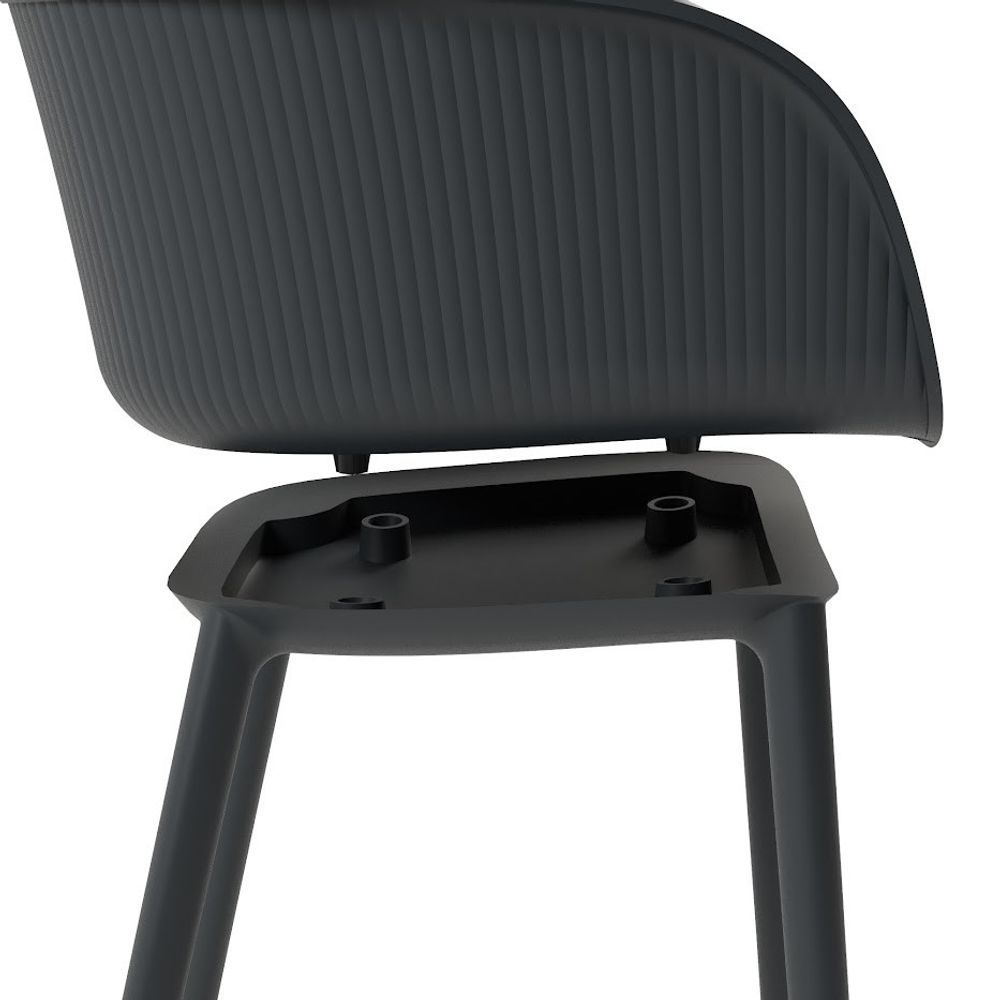 Shell-P - Set stolica u antracit boji (2 komada) slika 3