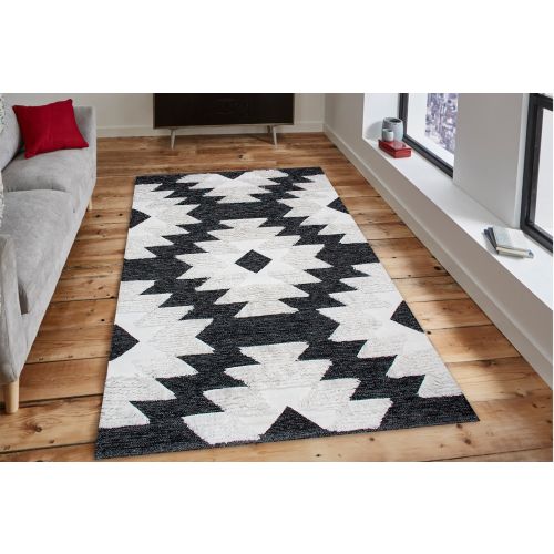 Conceptum Hypnose  Afr 01 - Black, White  Multicolor Carpet (120 x 180) slika 4