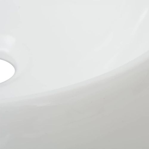 Umivaonik s miješalicom keramički okrugli bijeli slika 16