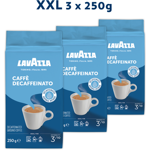 Lavazza Caffe bezkofeinska kava Decaffeinato XXL Pakiranje 3x250g slika 1