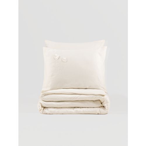 L'essential Maison Pure - Ecru Ecru Satin Double Quilt Cover Set slika 3