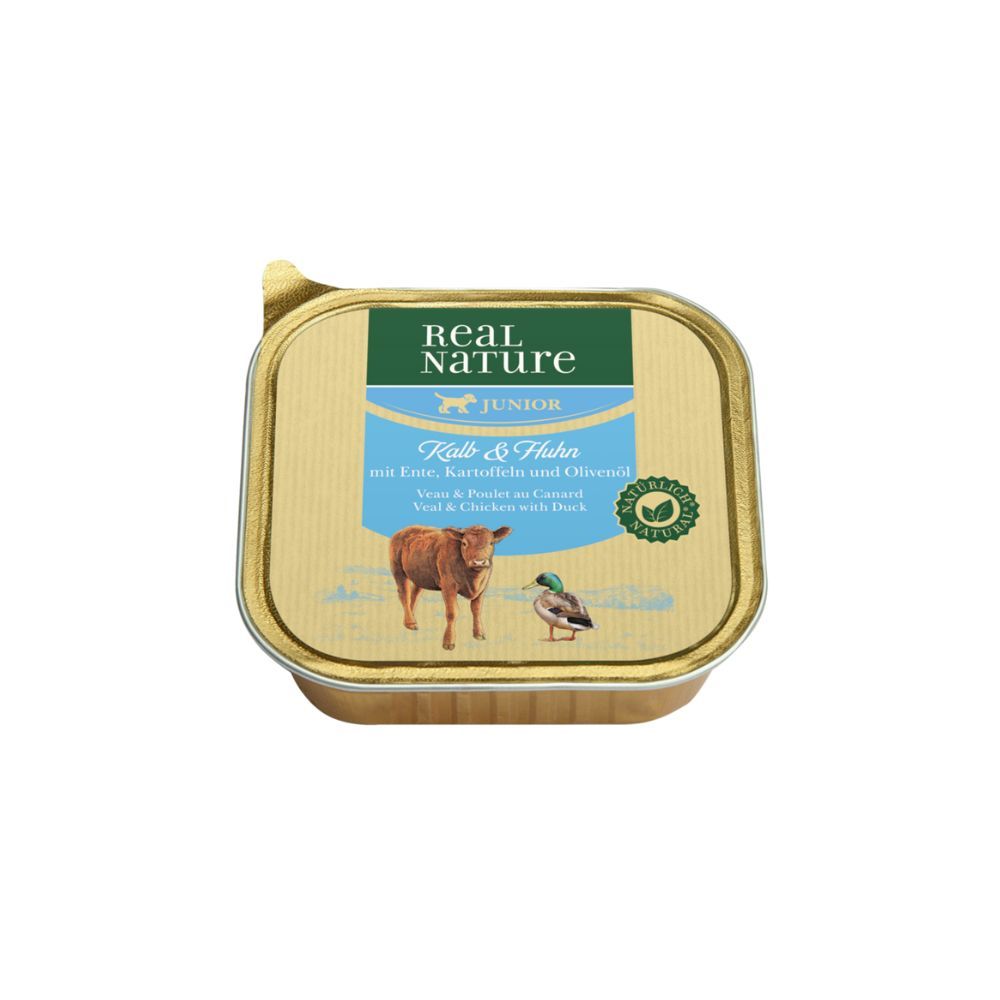 Real Nature Junior teletina i piletina s puretinom 100 g slika 1