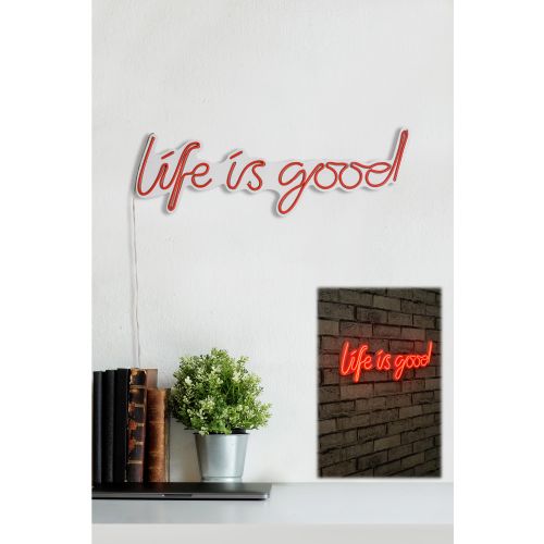 Wallity Ukrasna plastična LED rasvjeta, Life Is Good - Red slika 3