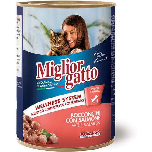 GRATIS Miglior hrana za mačke u limenci, Losos, 405 g slika 1