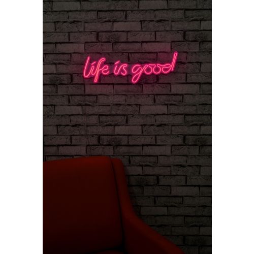 Wallity Ukrasna plastična LED rasvjeta, Life Is Good - Pink slika 11